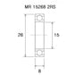 BLACK BEARING BEARING B3 15X26X8MM