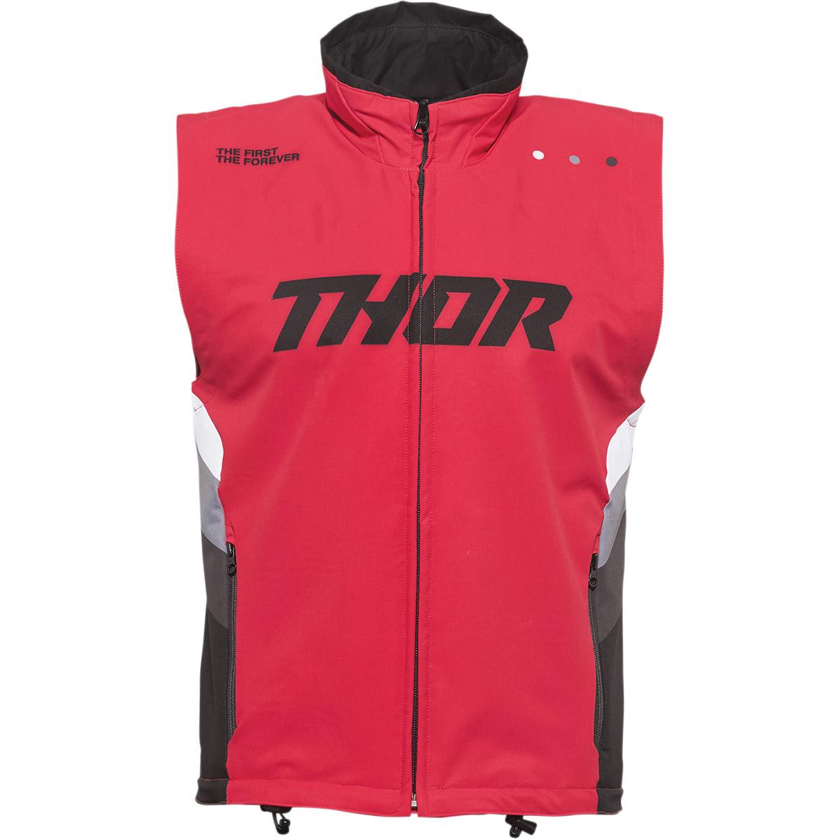 THOR MX Motorcross Warmup Vest Red 2023 Model