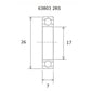 BLACK BEARING Bearing B3 17X26X7MM UB-63803-B3