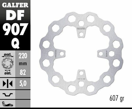 GALFER Brake Rotor Solid-Mount One Piece (Fixed) DF907Q
