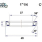 BLACK BEARING HB 37X49X6.5MM 36 /45 HB-C10