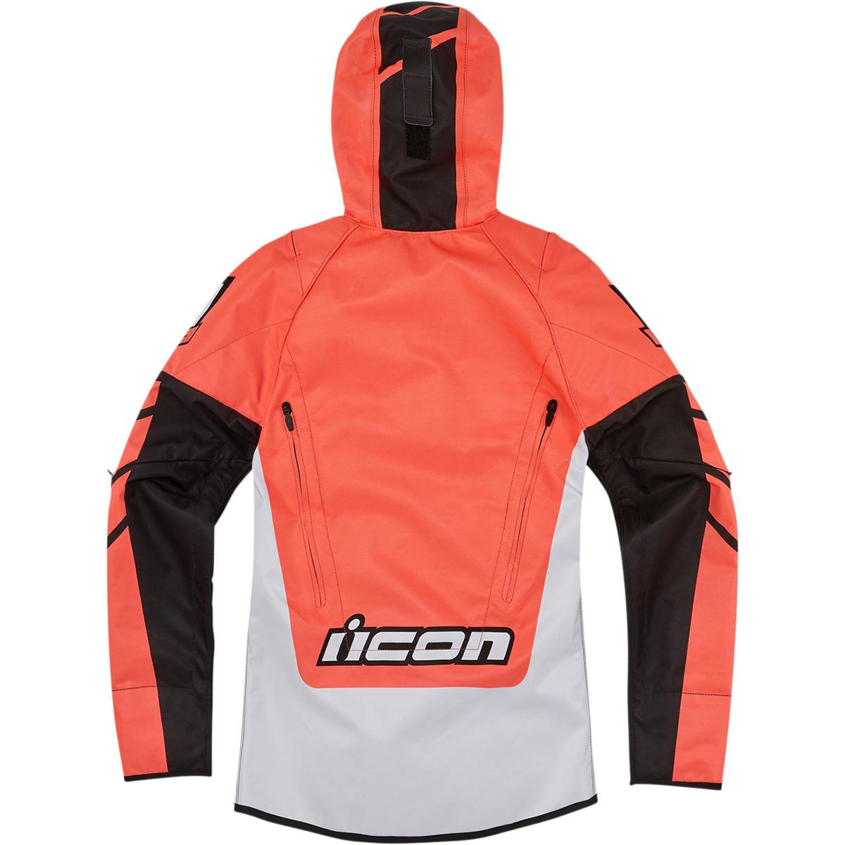 ICON Women's Airform Retro Motorcycle Jacket Orange 2023 Model