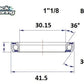 BLACK BEARING HB 30.15X41.5X6.5MM 36 /36 HB-B12