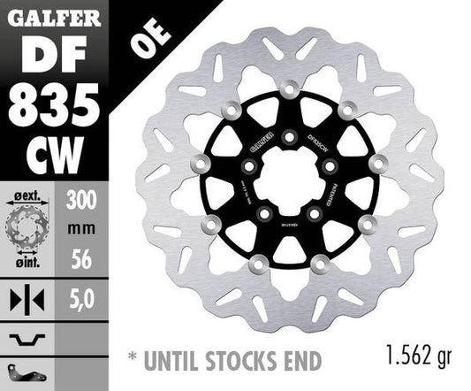 GALFER Brake Rotor Full-Floating Wave® Two Piece (Floating) DF835CW