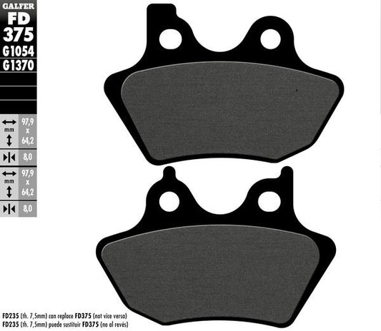 GALFER Brake Pad Street Semi-Sintered Metal FD375G1054