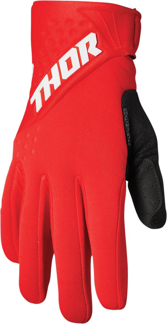 THOR Spectrum Cold Weather MX Motorcross Gloves Red/White 2023 Model