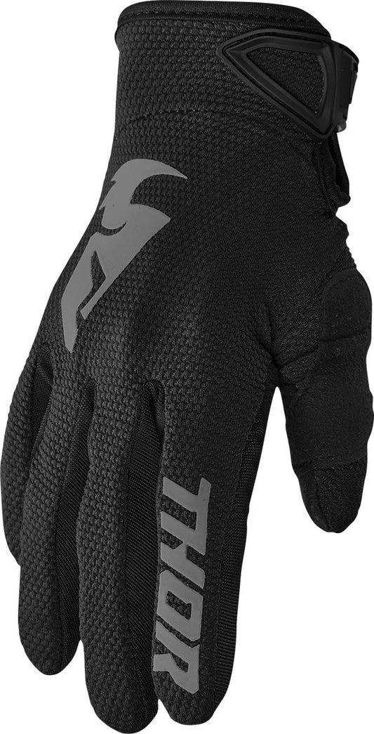 THOR Women's Sector MX Motorcross Gloves Black/Gray 2023 Model