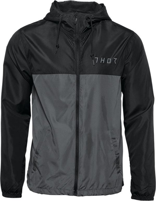 THOR Division MX Motorcross Windbreaker Black/Charcoal 2023 Model