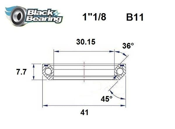 BLACK BEARING HB 30.15X41X7.7MM 36 /45 HB-B11