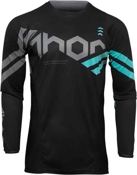 THOR Pulse Cube MX Motorcross Jersey Black/Mint 2023 Model