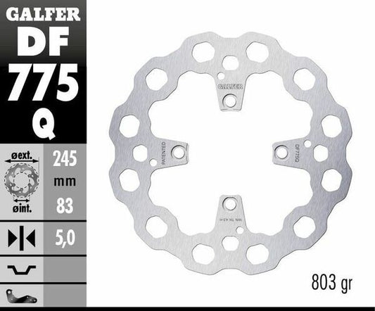 GALFER Brake Rotor Solid-Mount One Piece (Fixed) DF775Q