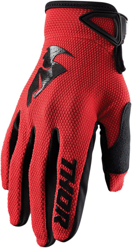 THOR Sector MX Motorcross Gloves Black/Red 2023 Model