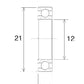 BLACK BEARING Bearing B3 12X21X5MM UB-6801-B3