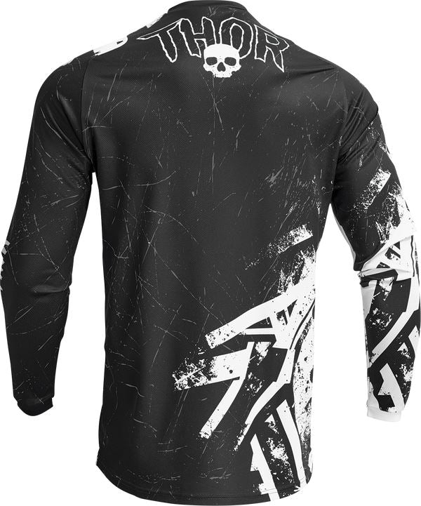 THOR Youth Sector Gnar MX Motorcross Jersey Black/White 2023 Model