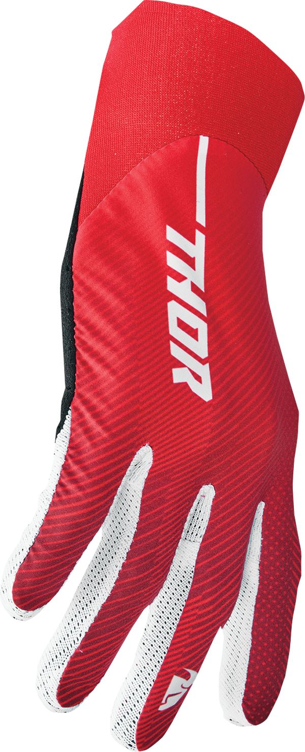 THOR Agile Tech MX Motorcross Gloves White/Red/Black 2023 Model