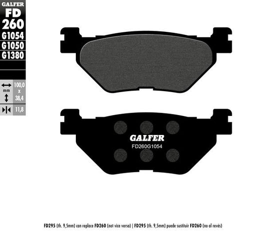 GALFER Brake Pad Semi-Sintered Metal FD260G1054