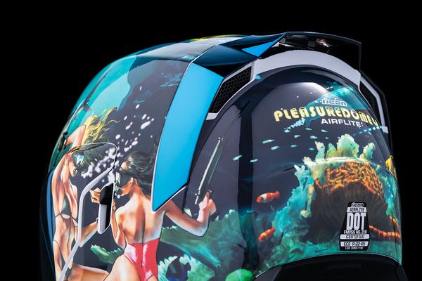 ICON Airflite™ Pleasuredome4 Motorcycle Helmet Blue - 2023 Model