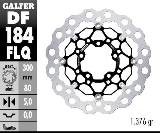 GALFER Brake Rotor Full-Floating Two Piece (Floating) DF184FLQ