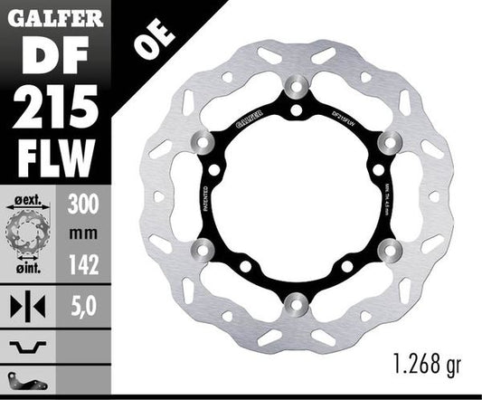 GALFER Brake Rotor Full-Floating Wave® Two Piece (Floating) DF215FLW