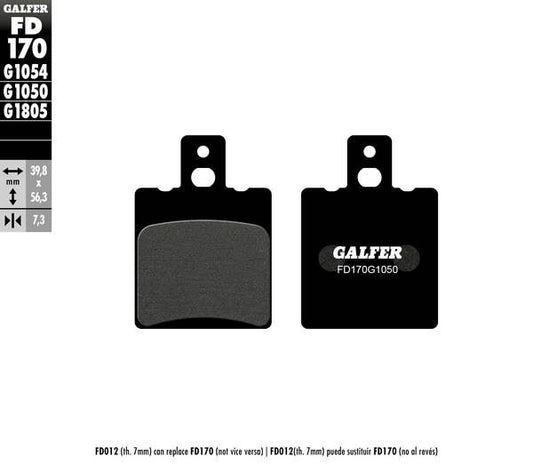 GALFER Brake Pad Organic Base FD170G1050