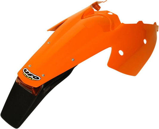 UFO ENDURO REAR FENDER W/ STOP-TAILLIGHT KTM EXC ORANGE KT03081-127