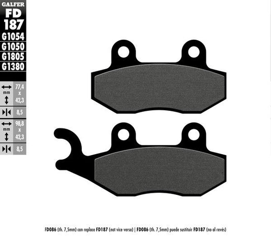 GALFER Brake Pad Street Organic Base FD187G1050