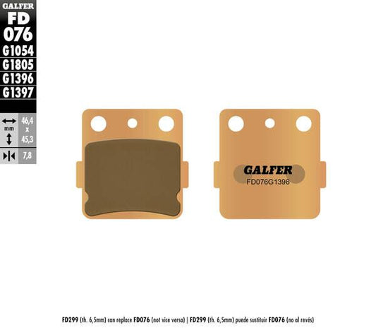 GALFER Brake Pad Off-Road Sintered Metal FD076G1396