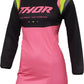 THOR Women's Pulse REV MX Motorcross Jersey Charcoal/Pink 2023 Model