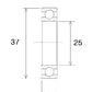 BLACK BEARING Bearing B3 25X37X6MM UB-6805W6-B3