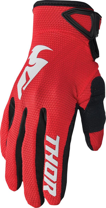 THOR Sector MX Motorcross Gloves Red/White 2023 Model