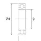 BLACK BEARING Bearing B5 9X24X7MM UB-609-B5