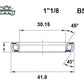 BLACK BEARING HB 30.15X41.8X6.5MM 45 /45 HB-B5