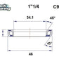 BLACK BEARING HB 34.1X46X7MM 45 /45 HB-C9