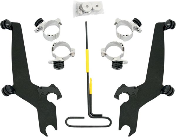 MEMPHIS SHADES Windshield Mounting Kit Black Complete MEB8916