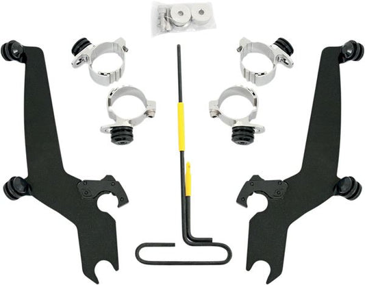 MEMPHIS SHADES Windshield Mounting Kit Black Complete MEB8916