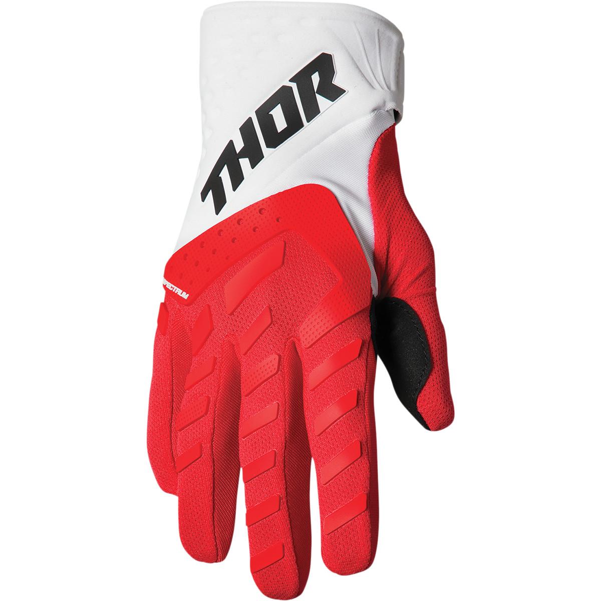 THOR Spectrum MX Motorcross Gloves Red/White 2023 Model