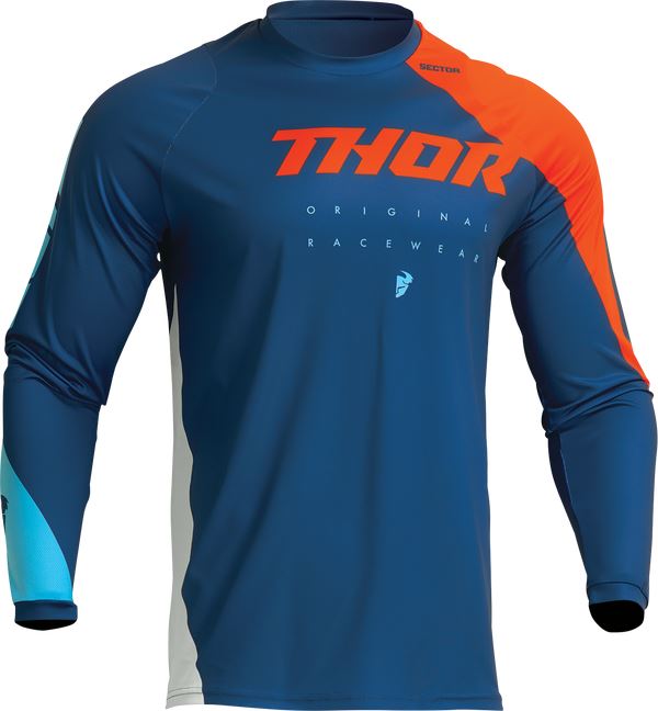 THOR Sector Edge MX Motorcross Jersey Navy/Orange 2023 Model