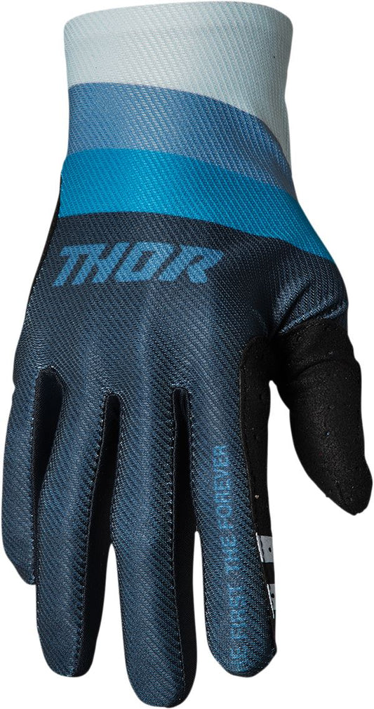 THOR Assist React MX Motorcross Gloves Teal/Midnight 2023 Model