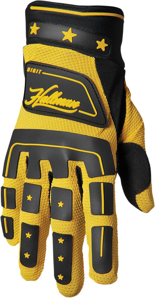 THOR Hallman Digit MX Motorcross Gloves Yellow/Black 2023 Model