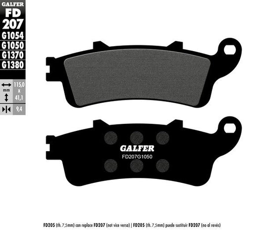 GALFER Brake Pad Street Organic Base FD207G1050