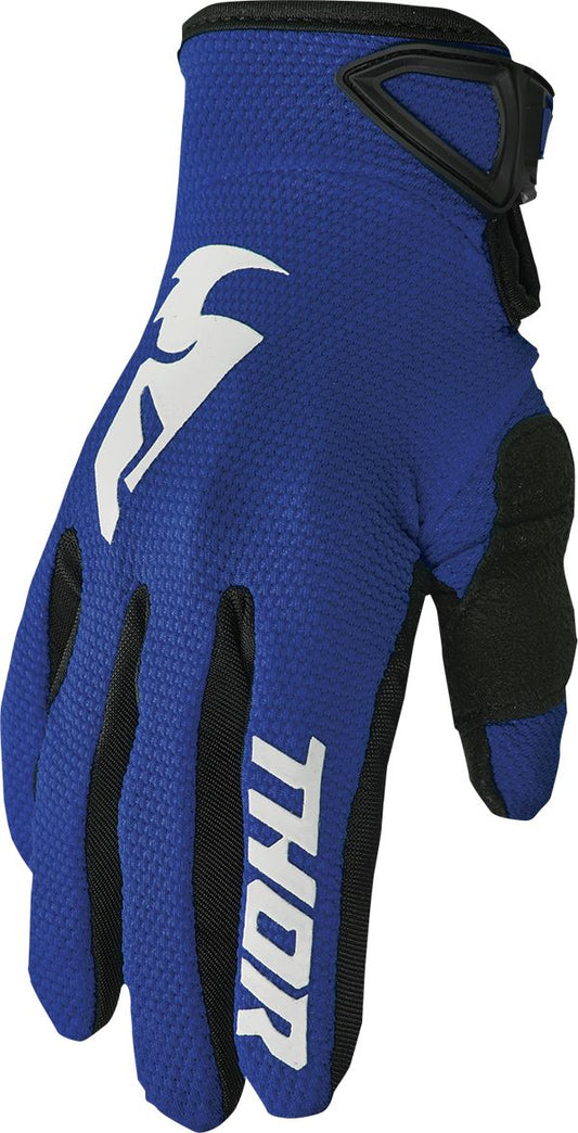 THOR Youth Sector MX Motorcross Gloves Navy/White 2023 Model