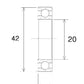 BLACK BEARING Bearing B5 20X42X12MM UB-6004-B5