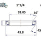 BLACK BEARING HB 33.05X43.8X7MM 36 /45 HB-C13