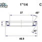 BLACK BEARING HB 37X46.9X7MM 45 /45 HB-C7