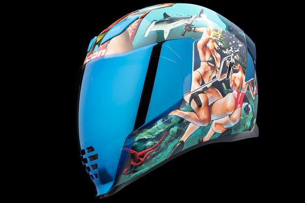 ICON Airflite™ Pleasuredome4 Motorcycle Helmet Blue - 2023 Model