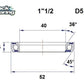 BLACK BEARING HB 40X52X6.5MM 36 /45 HB-D5