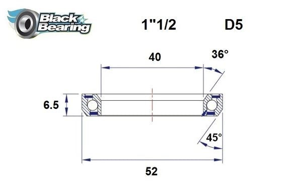 BLACK BEARING HB 40X52X6.5MM 36 /45 HB-D5