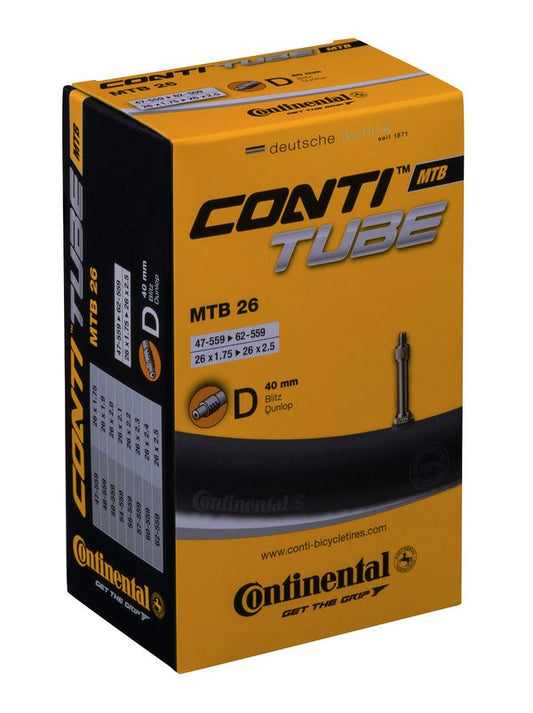 CONTINENTAL ContiTube MTB Bicycle Tube MTB 26"-47-559->62-559