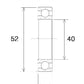 BLACK BEARING Bearing B3 40X52X7MM UB-6808-B3