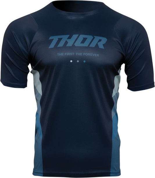 THOR Assist React MX Motorcross Jersey Midnight Blue/Teal 2023 Model